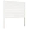 Stylish White Bed Headboard - Solid Pine Wood 106x4x100 cm