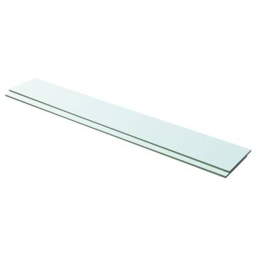 2 Pcs Clear Glass Shelves 100x15 cm - Modern Display Solution