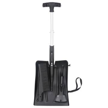 3-in-1 Snow Shovel Kit - Durable Black Aluminum