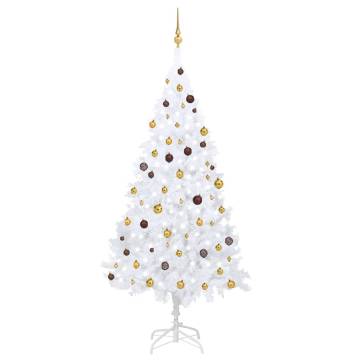 Artificial Pre-lit Christmas Tree with Ball Set - 240 cm White