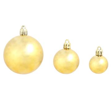 100 Piece Gold Christmas Ball Set - Shatterproof & Stylish