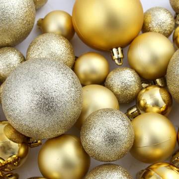 100 Piece Gold Christmas Ball Set - Shatterproof & Stylish