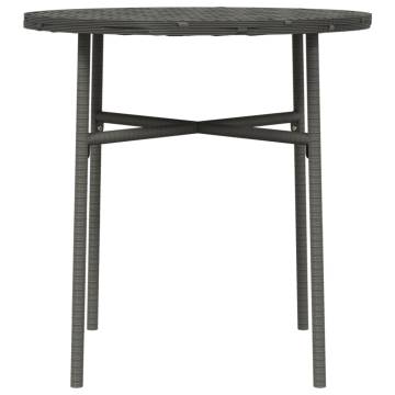 Tea Table Grey 45 cm Poly Rattan - Perfect for Outdoor Spaces