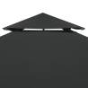 2-Tier Gazebo Top Cover 310 g/m² 4x3 m Anthracite - Hipomarket