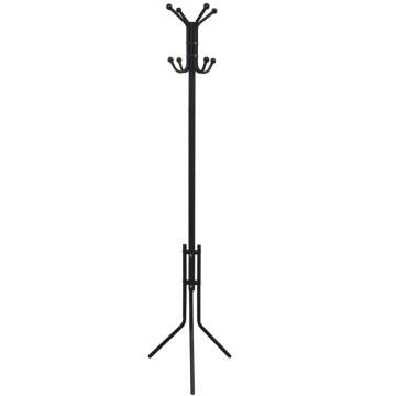 Stylish Metal Black Coat Stand for Hallway or Living Room