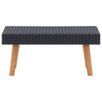 Garden Coffee Table Poly Rattan Black | Hipomarket