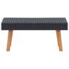 Garden Coffee Table Poly Rattan Black | Hipomarket