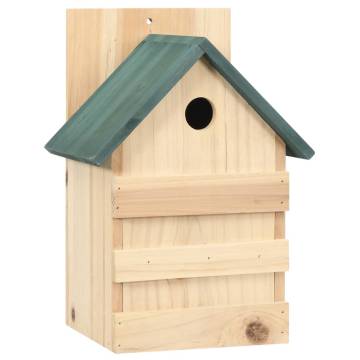 Bird Houses 4 pcs Firwood - Stylish Outdoor Shelter for Birds