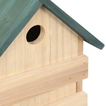 Bird Houses 4 pcs Firwood - Stylish Outdoor Shelter for Birds