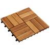 10 pcs Acacia Decking Tiles 30 x 30 cm Colour brown Pattern pattern 1 Number of 10 