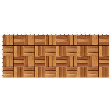 10 Pcs Acacia Decking Tiles 30x30 cm - Durable & Stylish