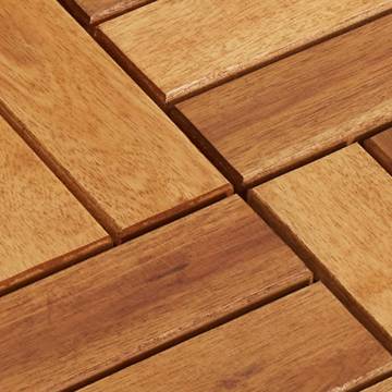 10 Pcs Acacia Decking Tiles 30x30 cm - Durable & Stylish