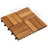 10 Pcs Acacia Decking Tiles 30x30 cm - Durable & Stylish