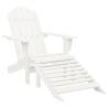 Garden Chair with Ottoman Wood White Colour white Quantity in Package 1 