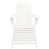 Elegant White Garden Chair & Ottoman - Retro Design