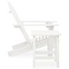 Garden Adirondack Chair with Table - Solid Fir Wood White