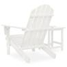 Garden Adirondack Chair with Table - Solid Fir Wood White