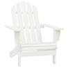 Garden Adirondack Chair with Table - Solid Fir Wood White