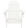 Garden Adirondack Chair with Table - Solid Fir Wood White