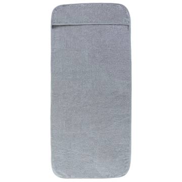 Soft Grey Beach Towels - 2 pcs, 60x135 cm, 400 GSM