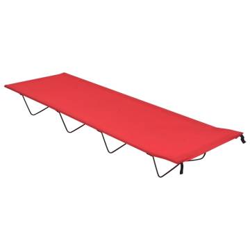 Camping Beds 2 pcs - Foldable & Sturdy - Oxford Fabric Red