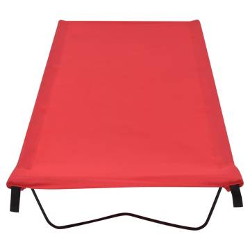 Camping Beds 2 pcs - Foldable & Sturdy - Oxford Fabric Red