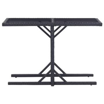 Stylish Black Garden Table - 110x53x72 cm | Hipomarket UK