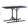 Stylish Black Garden Table - 110x53x72 cm | Hipomarket UK