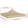 Beige Party Tent Roof 3x3m | Durable & Weather Resistant