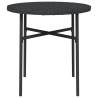 Stylish Black Tea Table - 45 cm Poly Rattan for Your Outdoor Space