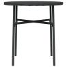 Stylish Black Tea Table - 45 cm Poly Rattan for Your Outdoor Space