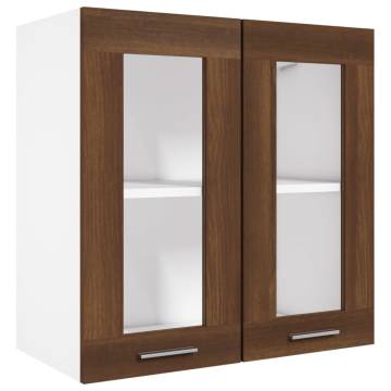 Hanging Glass Cabinet - Brown Oak, 60x31x60 cm | HipoMarket