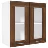 Hanging Glass Cabinet - Brown Oak, 60x31x60 cm | HipoMarket