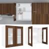 Hanging Glass Cabinet - Brown Oak, 60x31x60 cm | HipoMarket