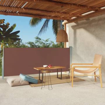 Patio Retractable Side Awning 117x300 cm - Brown | HipoMarket