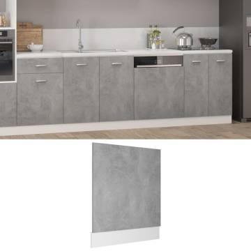 Concrete Grey Dishwasher Panel - 59.5x3x67 cm | HIPOMARKET