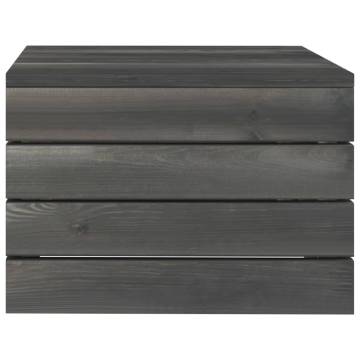 Garden Pallet Table - Solid Pinewood Dark Grey | HiPoMarket