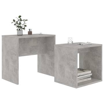 Coffee Table Set - Concrete Grey | Trendy & Space-Saving Design