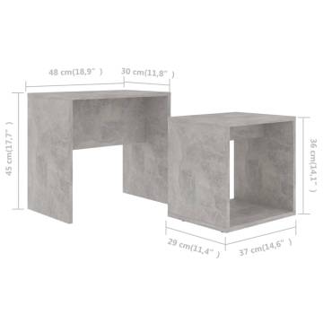 Coffee Table Set - Concrete Grey | Trendy & Space-Saving Design