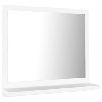 Stylish White Bathroom Mirror | 40x10.5x37 cm