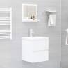 Stylish White Bathroom Mirror | 40x10.5x37 cm