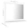 Stylish White Bathroom Mirror | 40x10.5x37 cm