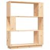 Solid Wood Pine Book Cabinet/Room Divider - 80x25x101 cm