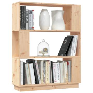 Solid Wood Pine Book Cabinet/Room Divider - 80x25x101 cm