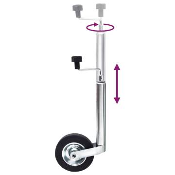 Jockey Wheel for Trailer - 48 mm Galvanized Steel | HipoMarket