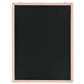 Wall-Mounted Cedar Wood Blackboard - 60x80 cm | HipoMarket