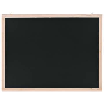 Wall-Mounted Cedar Wood Blackboard - 60x80 cm | HipoMarket