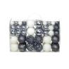 100 Piece Christmas Ball Set 3/4/6 cm White/Grey Colour white/grey Quantity in Package 100 