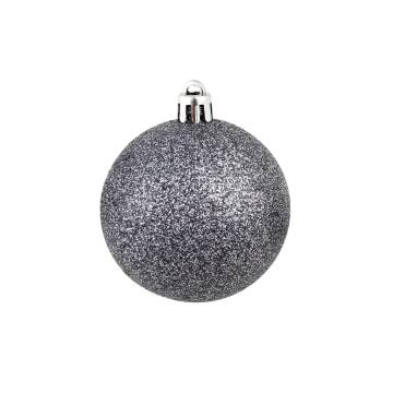 100 Piece Christmas Ball Set - White & Grey - Shatterproof Decor