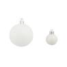 100 Piece Christmas Ball Set - White & Grey - Shatterproof Decor